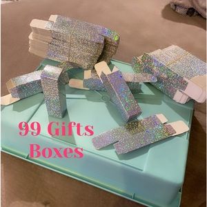 NWOT - Lot of 99 Gift Boxes -Sparking Metallic Sized to fit a regular lipstick.
